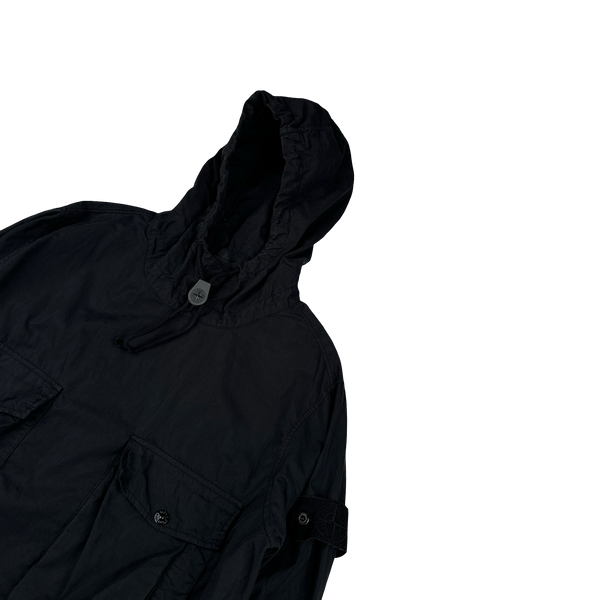 Stone Island 2019 Black Ghost Cotton Resin Smock - Small