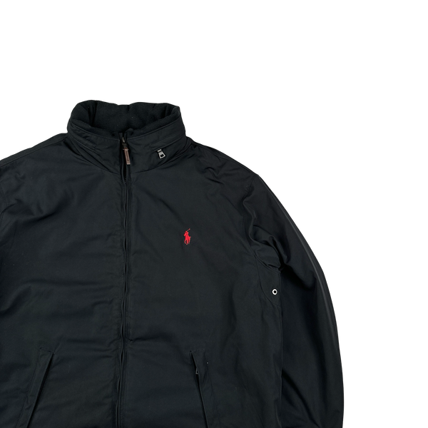 Ralph Lauren Black Insulated Fleece Lined Bomber Jacket -Large