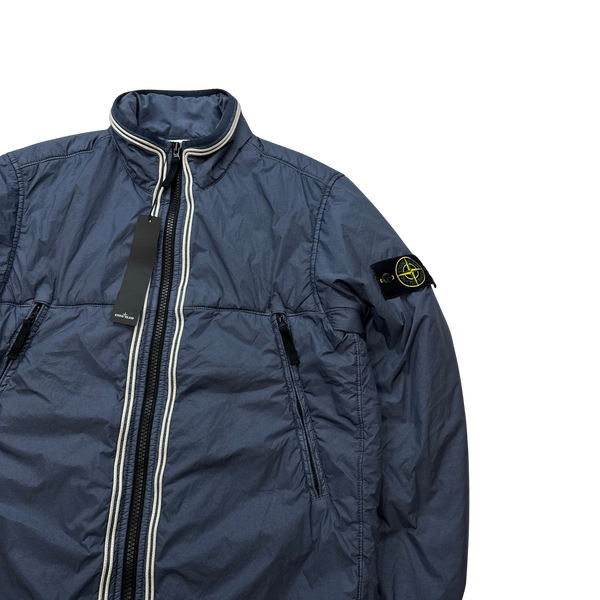 Stone Island 2019 Blue Crinkle Reps Padded Jacket - Medium