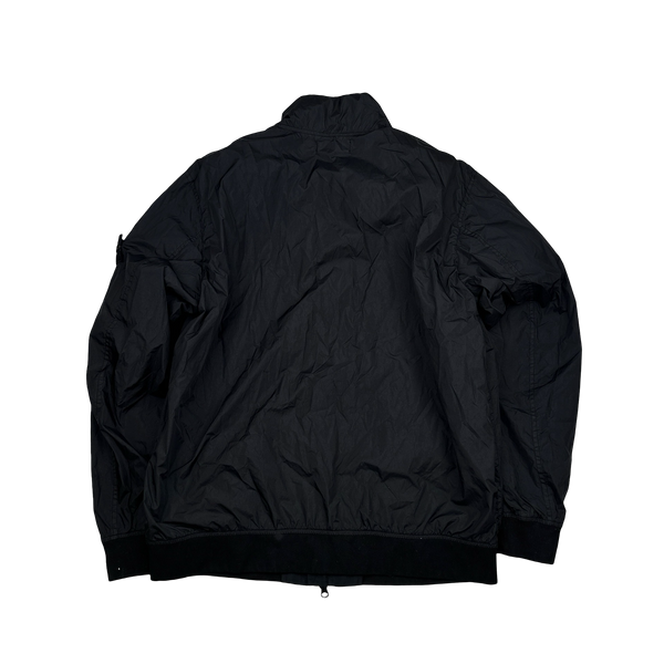 Stone Island 2023 Black Garment Dyed Crinkle Reps Jacket - XXL