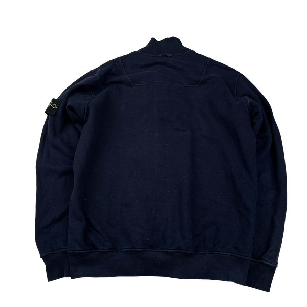 Stone Island 2012 Navy Cotton Buttoned Jumper - Large
