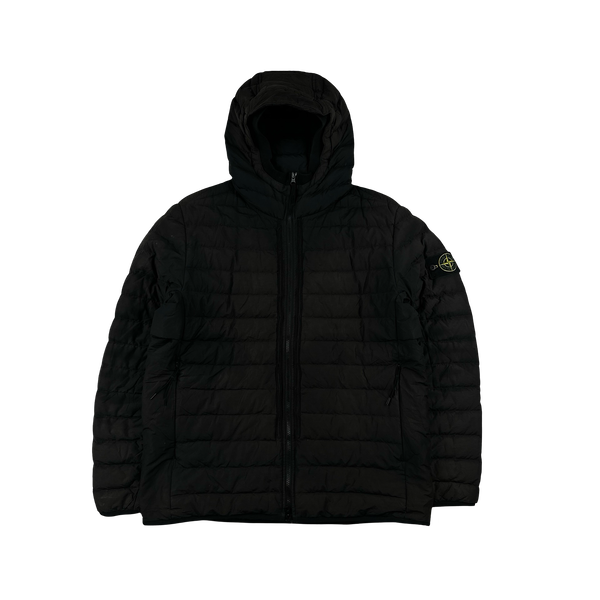 Stone Island 2021 Black 0-Cotton R Nylon Tela Puffer Jacket - XL