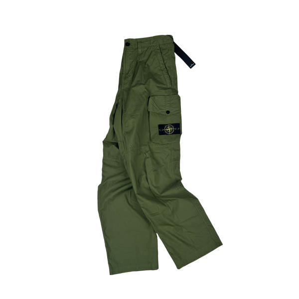 Stone Island 2022 Green LO Fit Cargo Trousers - 30"