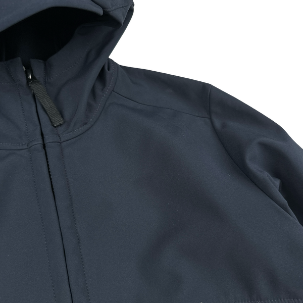 Stone Island Navy Hooded Soft Shell R Jacket - Small
