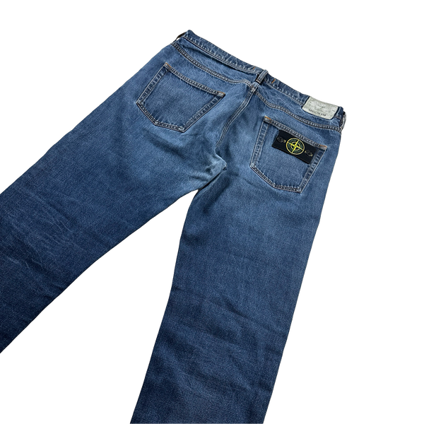 Stone Island Blue Wash Regular Fit Jeans - 34"