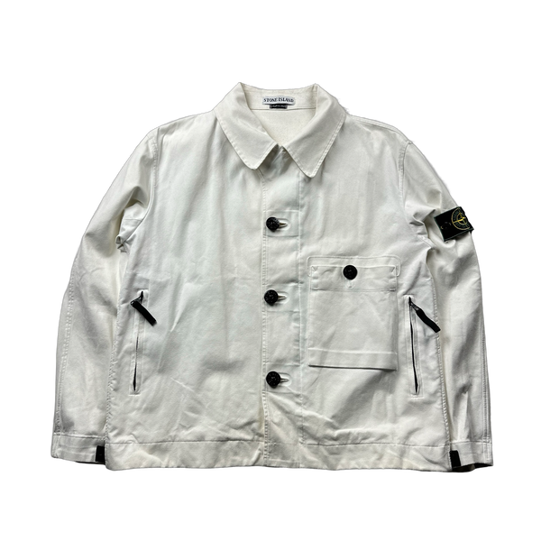 Stone Island 1997 Archive VDM Suede Green Edged Jacket - Medium