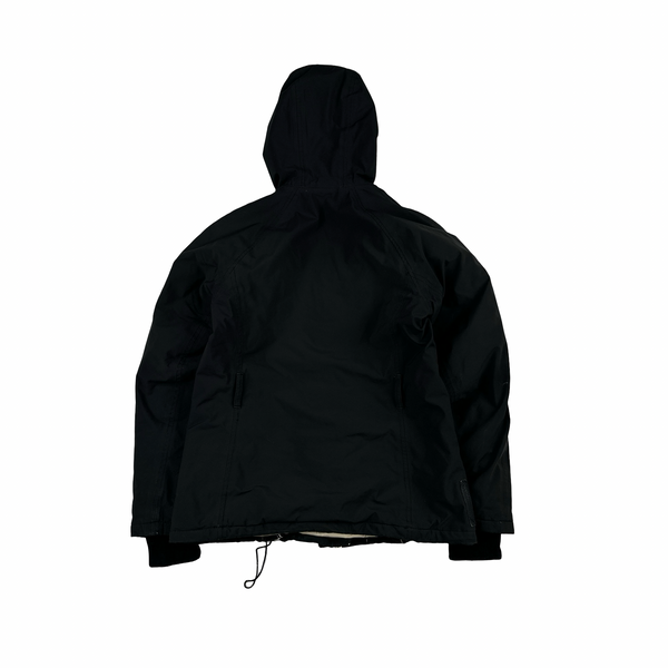 Prada Black Racoon Fur Hood Goretex Parka Jacket - XS