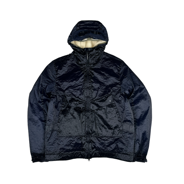 CP Company Navy Kan D Sherling Lined Goggle Jacket - XL