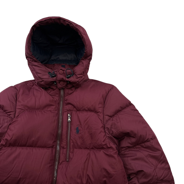 Ralph Lauren Red Down Filled Hooded Puffer Jacket - XS