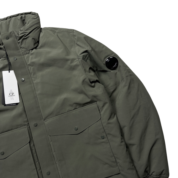 CP Company Khaki Micro M Down Filled Puffer Jacket - Large