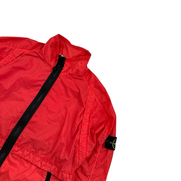 Stone Island 2019 Red Lamy Velour Jacket - Small