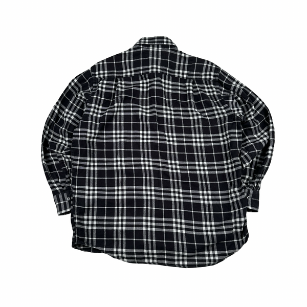 Burberry Check Flannel Buttoned Shirt - Large