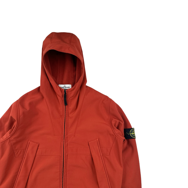 Stone Island 2013 Orange Soft Shell R Jacket - Large