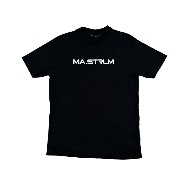 Ma Strum Black Spellout Cotton T Shirt - Small