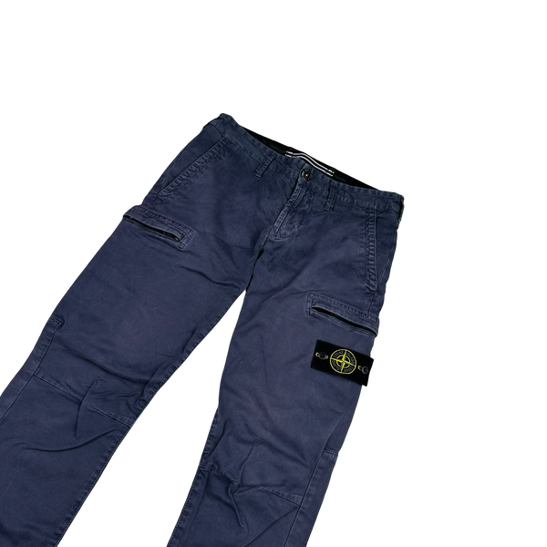 Stone Island 2020 Navy SK Cargo Trousers - 29"