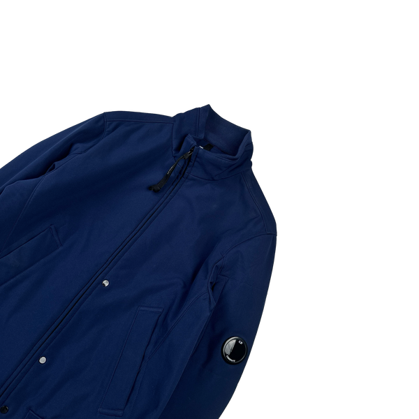 CP Company Blue Fleece Lined Lens Viewer Bomber - Small