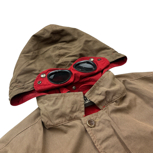 CP Company Reversible Red/Checked Goggle Jacket - Large