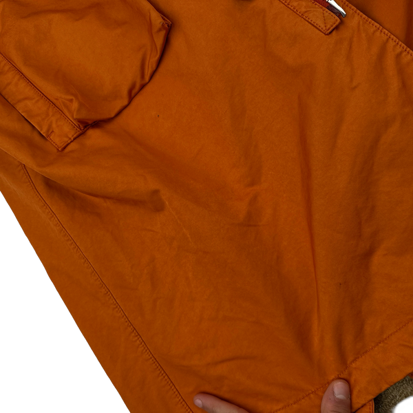 Stone Island 2019 Orange David TC Blanket Lined Fishtail Parka Jacket - Medium