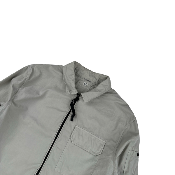 CP Company Grey Cotton Overshirt - Large