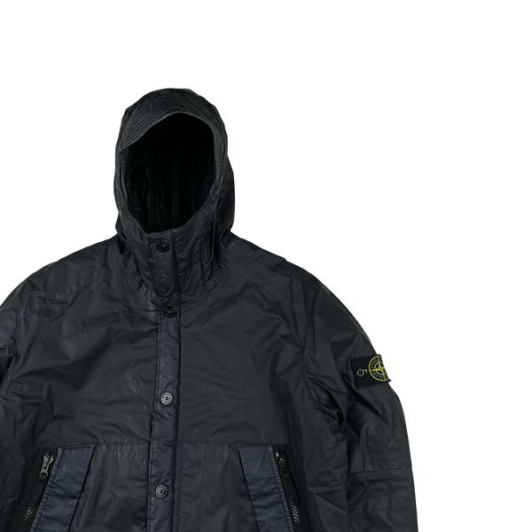 Stone Island 2013 Mussola Gommata Navy Quilted Jacket - XXL