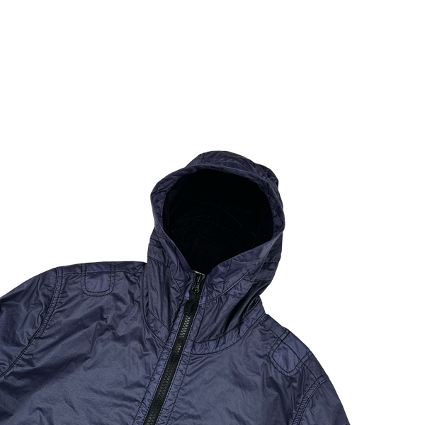 Stone Island 2018 Navy Lamy Flock Hooded Jacket - Medium