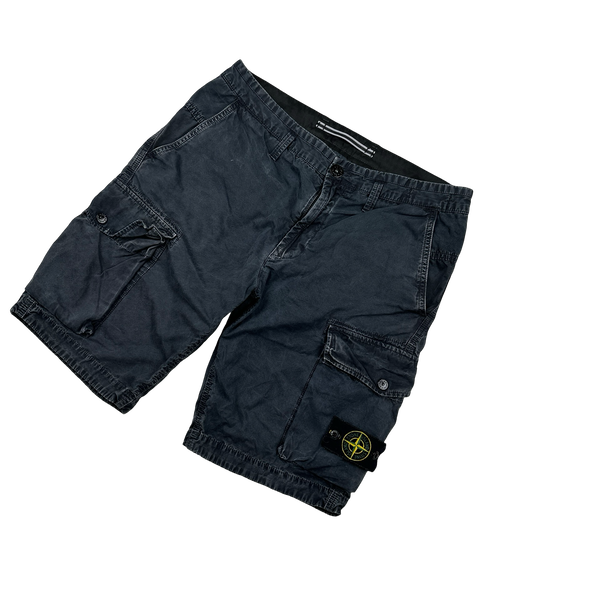 Stone Island 2020 Navy Cotton Cargo Shorts - 32"