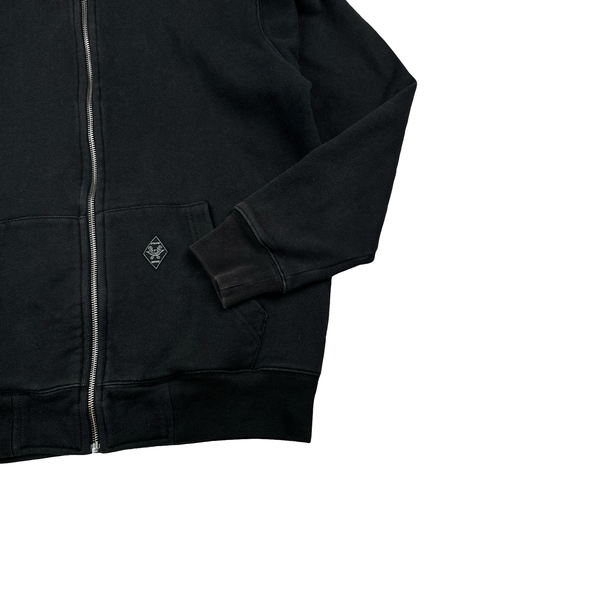Stussy X Neighborhood Cotton Zipped Spellout Hoodie - Medium
