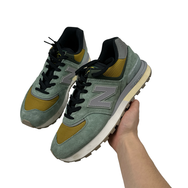 Stone Island x New Balance 574 Green Legacy Trainers - UK 10