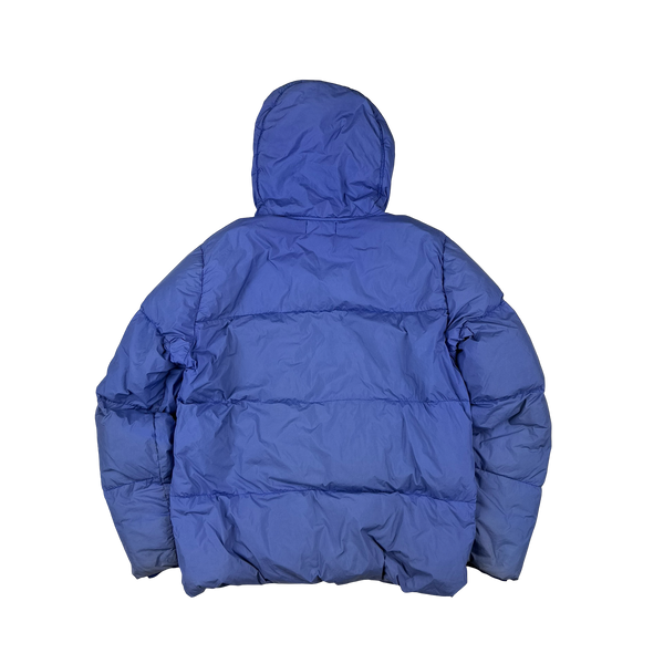 Stone Island 2021 Blue Crinkle NY Down Puffer Jacket - Large