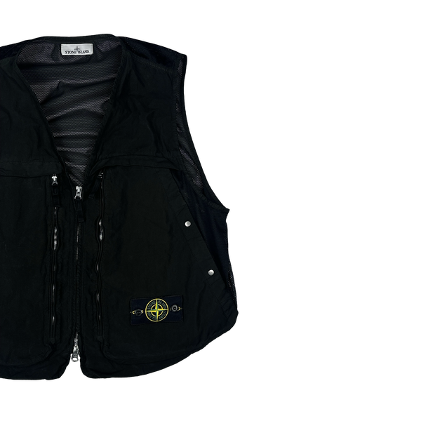 Stone Island 2024 Black David Light-TC Poly Net Gilet - XXL