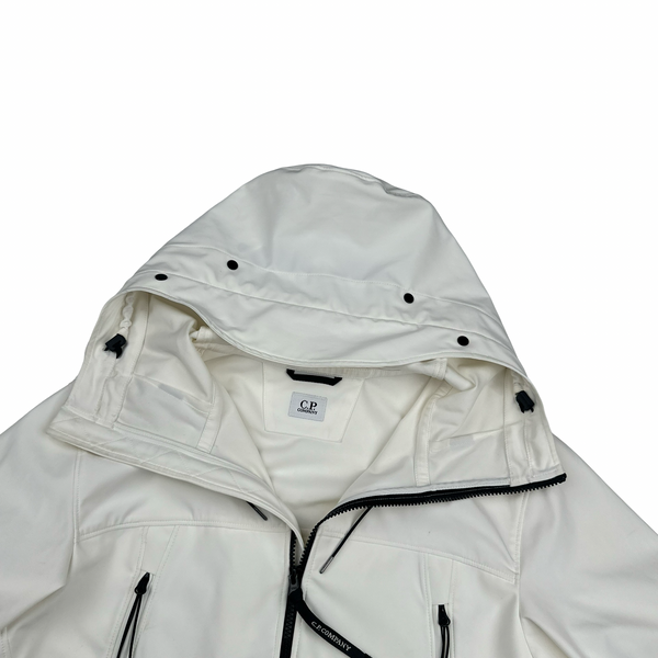 CP Company White Shell R Goggle Jacket - Large