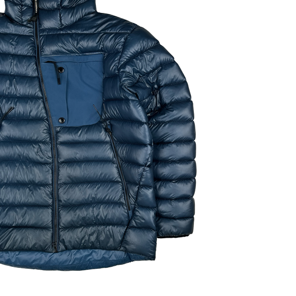 CP Company Down Filled DD Shell Goggle Asymmetric Zip Puffer Jacket - XL