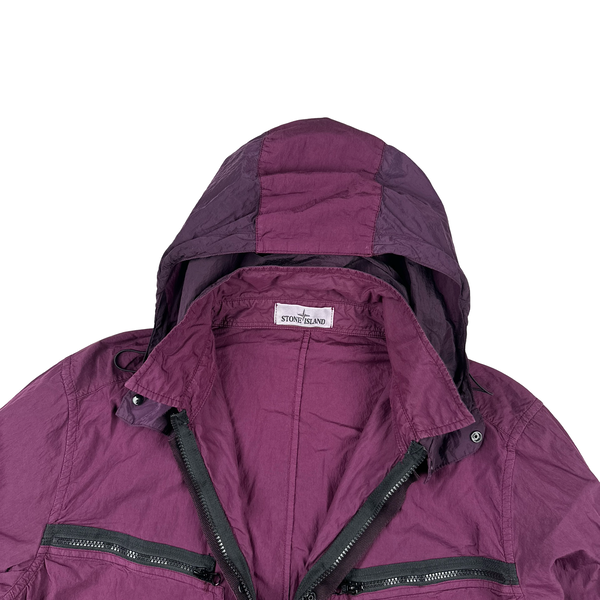 Stone Island 2015 Purple Nylon Metal Hooded Overshirt - XXL