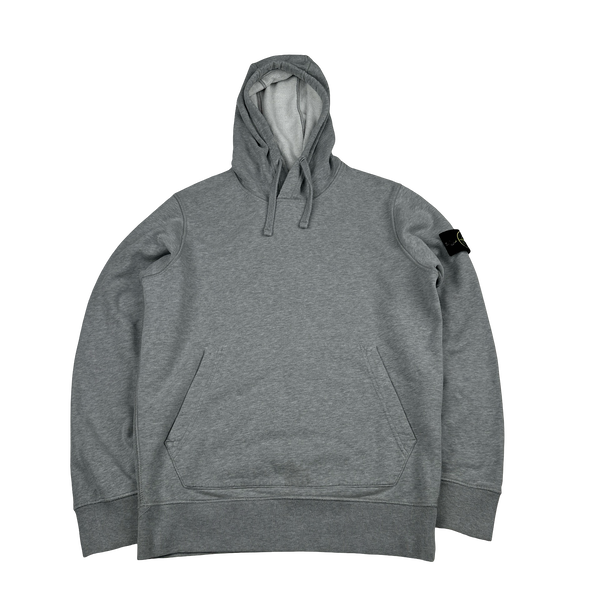 Stone Island 2020 Grey Cotton Pullover Hoodie - Small