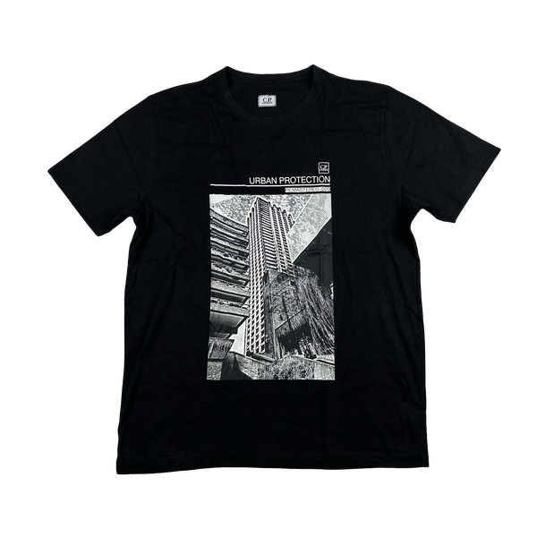 CP Company Metropolis Black Graphic T Shirt - XL