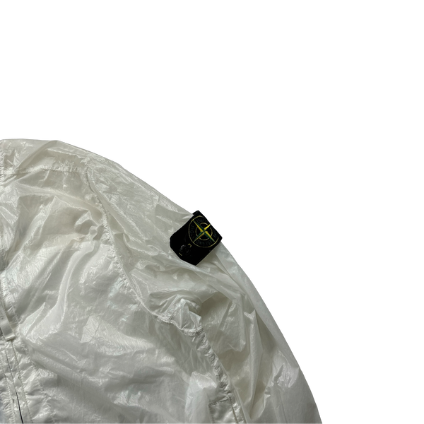 Stone Island 2021 White Lucido TC Bomber Jacket -Large