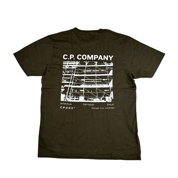 CP Company Metropolis Khaki Graphic T Shirt - XL