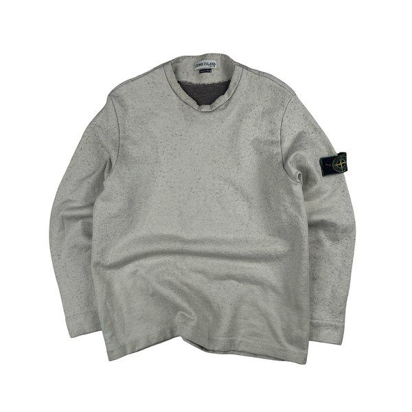 Stone Island AW2000 Wool Blend White Crewneck Jumper - Large