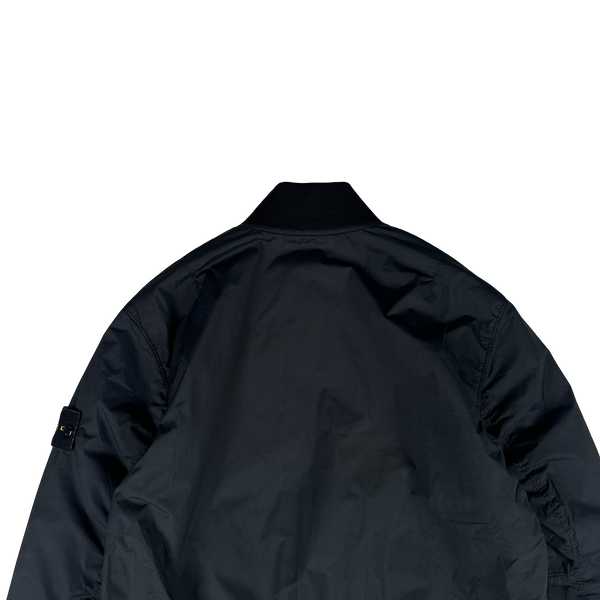 Stone Island 2024 Black Skin Touch Jacket Nylon Primaloft Bomber Jacket - Small