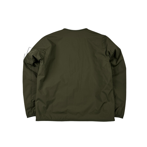 Stone Island 2023 Khaki Soft Shell R eDye Technology Primaloft Lined V Collar Jacket - Small