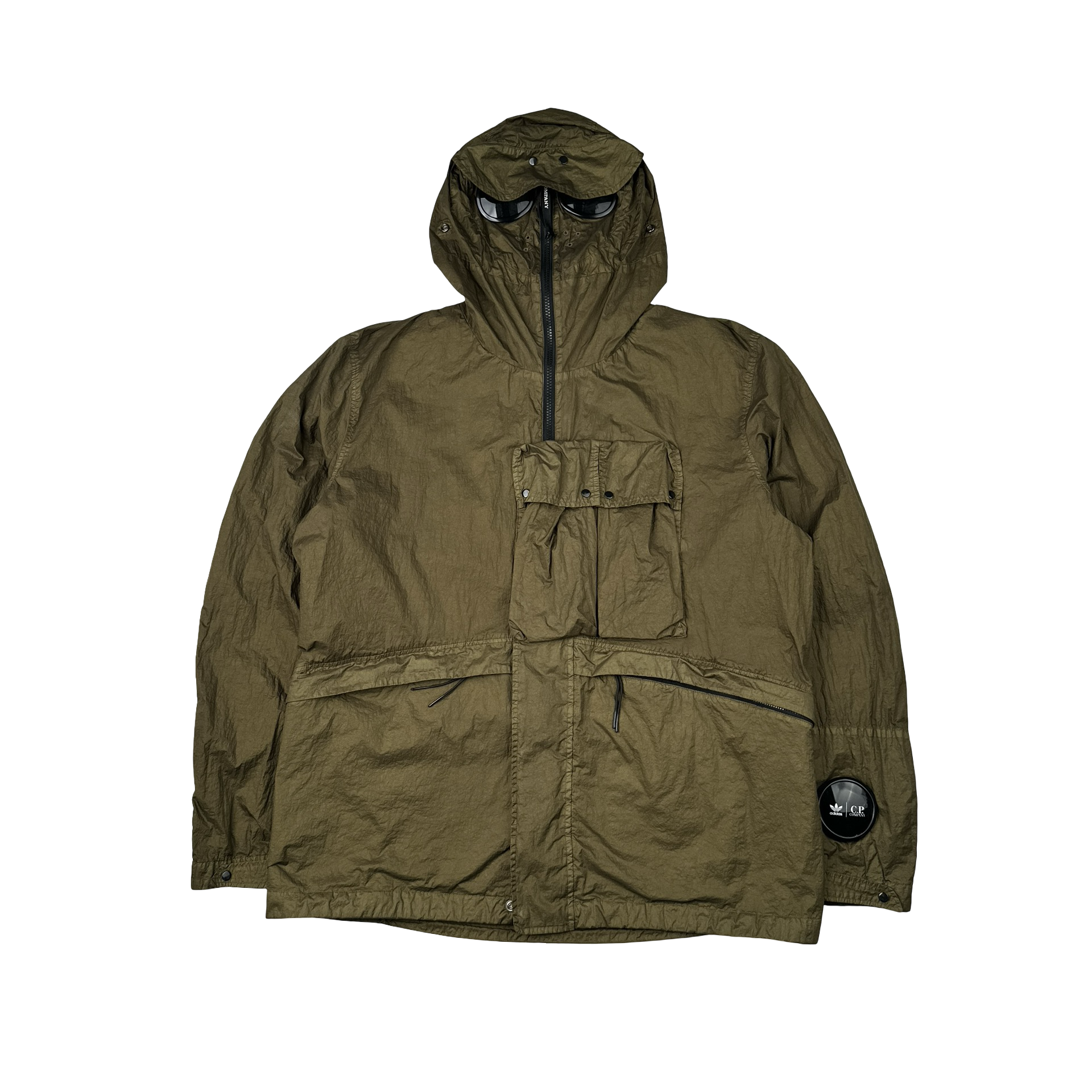 ジャケット・アウター CPCompany Explorer Chrome Goggle CP Company x Adidas Khaki Explorer Chrome Goggle Jacket - Large