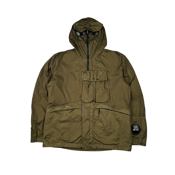 CP Company x Adidas  Khaki Explorer Chrome Goggle Jacket - Large
