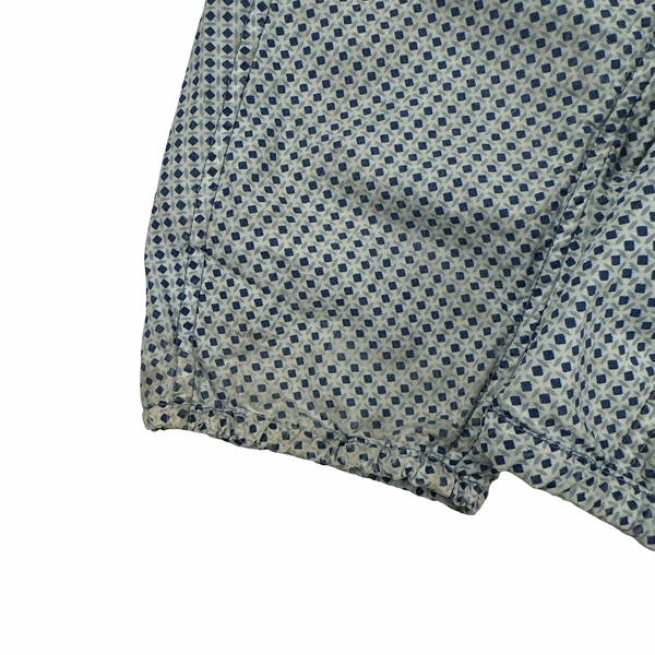 CP Company Blue Diamond Print Goggle Cotton Jacket - Large