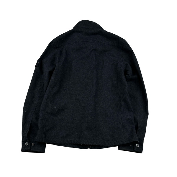 Stone Island 2014 Dark Navy Wool Overshirt - Medium