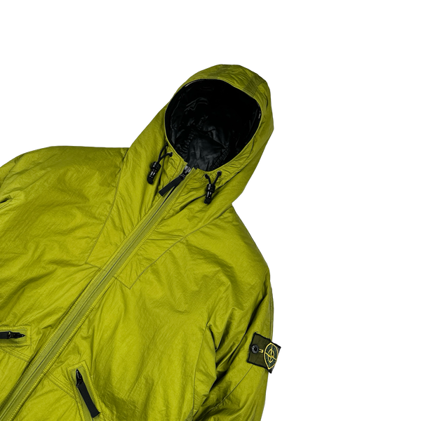 Stone Island 2009 Green Down Filled Mesh Badge Puffer Jacket - Large