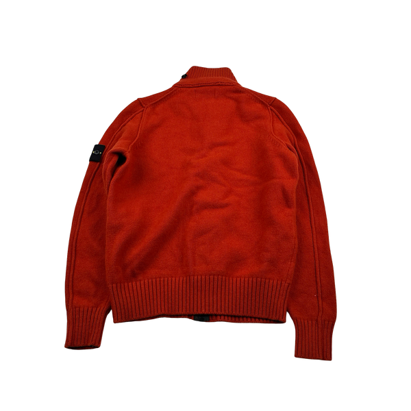 Stone Island 2014 Red Wool Knitted Jumper - Small