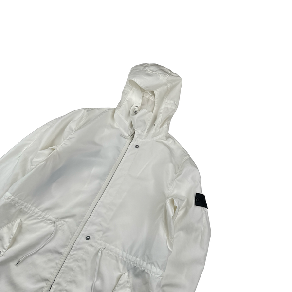 Stone Island 2021 Shadow Project White Hollowcore Poly Light Signle Layer Long Jacket - XL