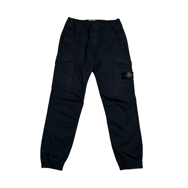 Stone Island 2020 Navy RE-T Cargo Trousers - 32"