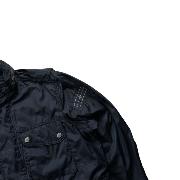 Stone Island 2009 Navy Multipocket Reflective Nylon Jacket - XXL