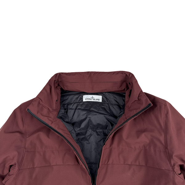 Stone Island 2019 Burgundy Soft Shell R Primaloft Jacket - Medium